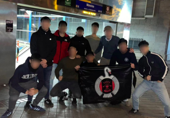 Acción de las Juventudes Falangistas de España en Madrid