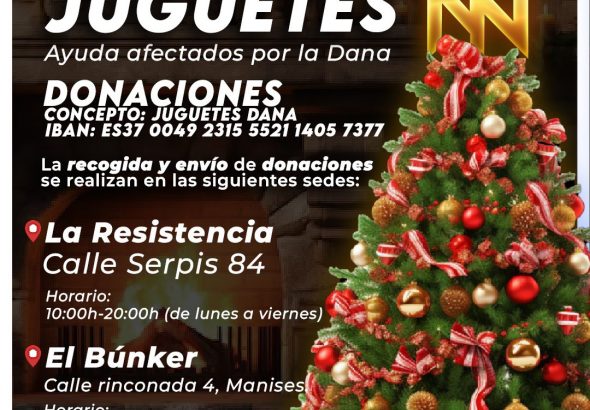 Núcleo Nacional ayuda a los valencianos con la recogida de juguetes