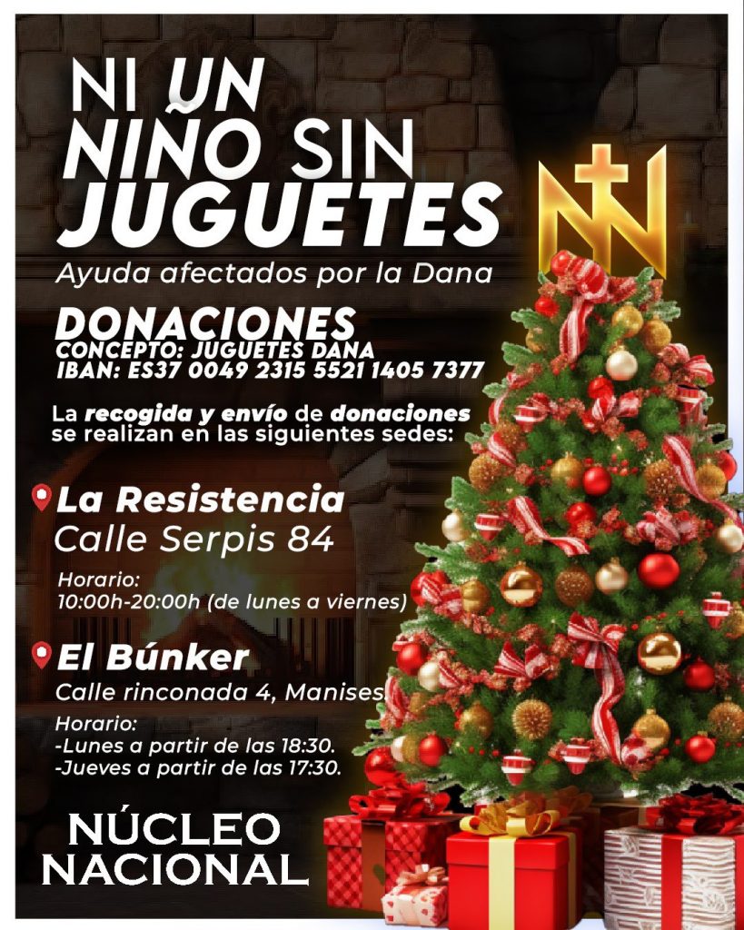 Núcleo Nacional ayuda a los niños valencianos con la recogida de juguetes