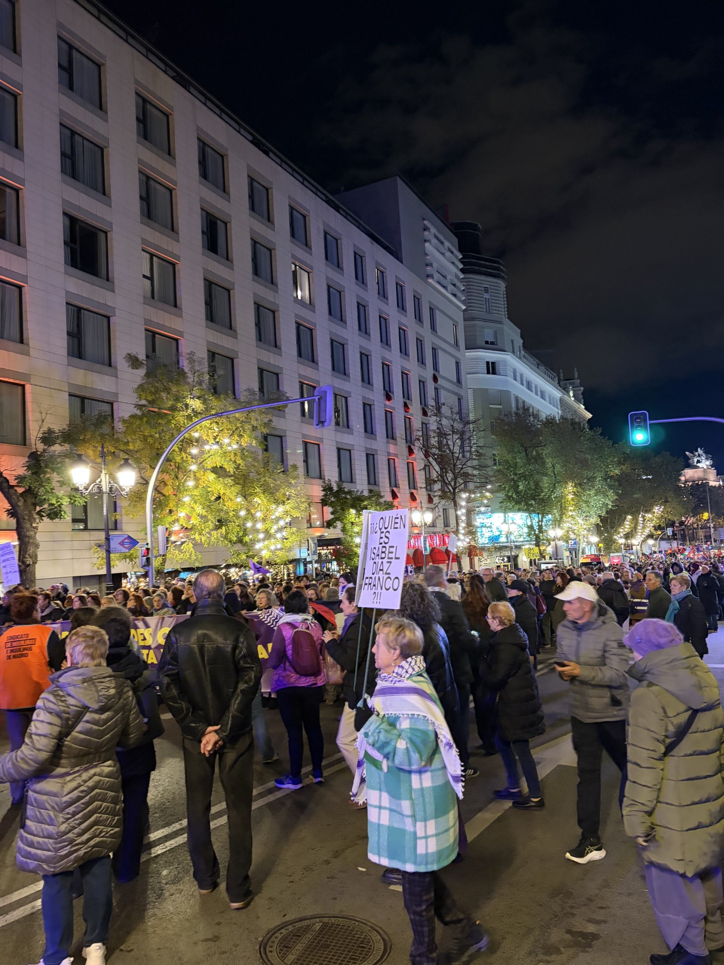 Fracaso y división feminista en la marcha de Madrid